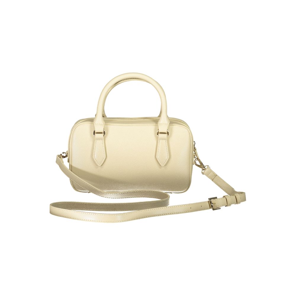 Mario Valentino Beige Polyethylene Women Handbag with adjustable strap and elegant design