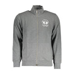 La Martina Gray Cotton Men Sweater