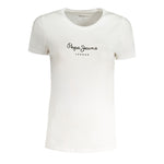 Pepe Jeans White Cotton Tops & T-Shirt PE-31354-L