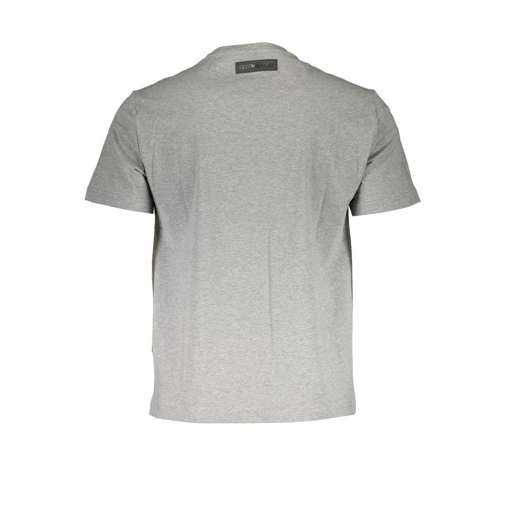 Plein Sport Gray Cotton T-Shirt