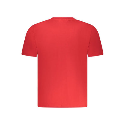 North Sails "Red Cotton Men T-Shirt" featuring bold logo and nautical style