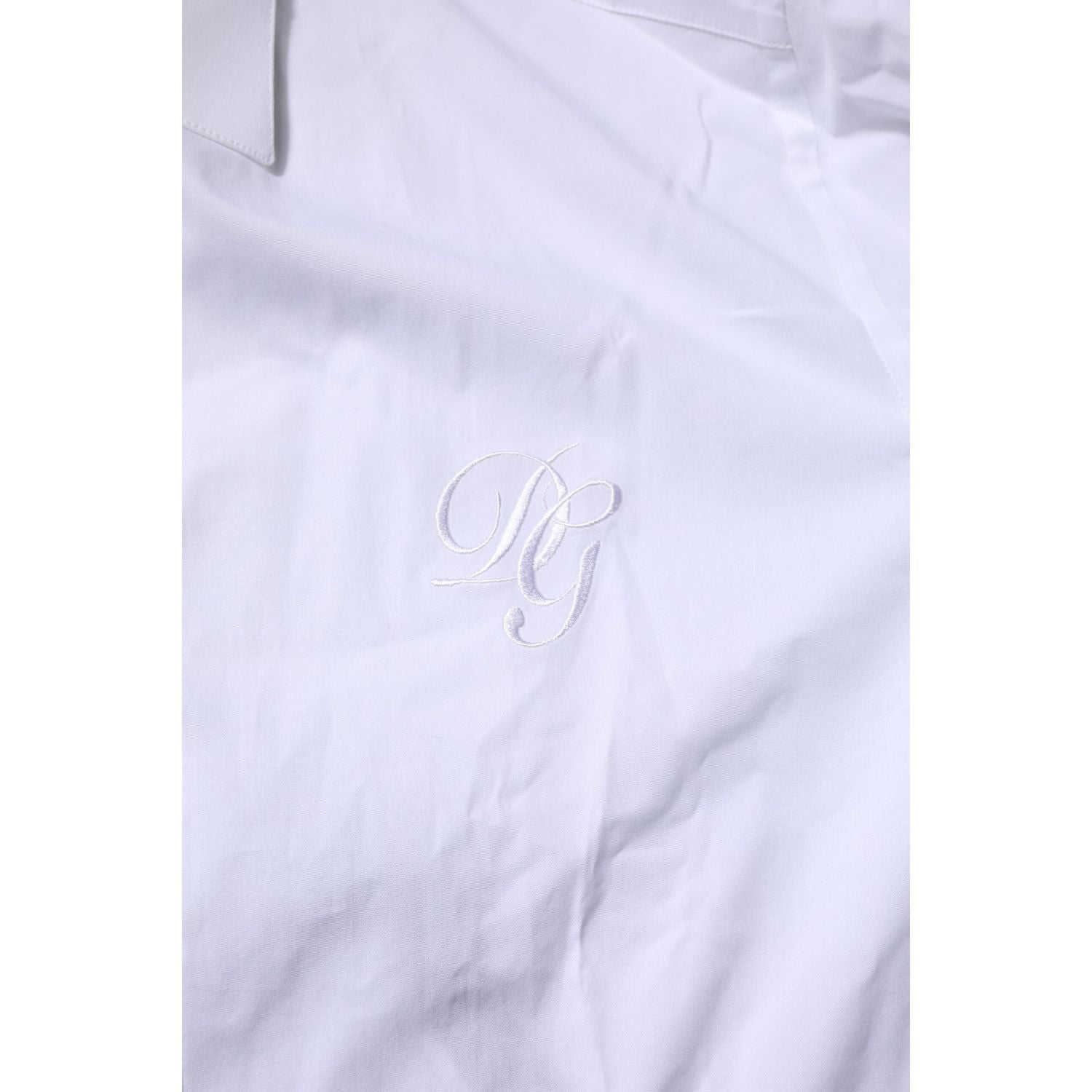Dolce & Gabbana White Cotton GOLD Long Sleeves Formal Shirt