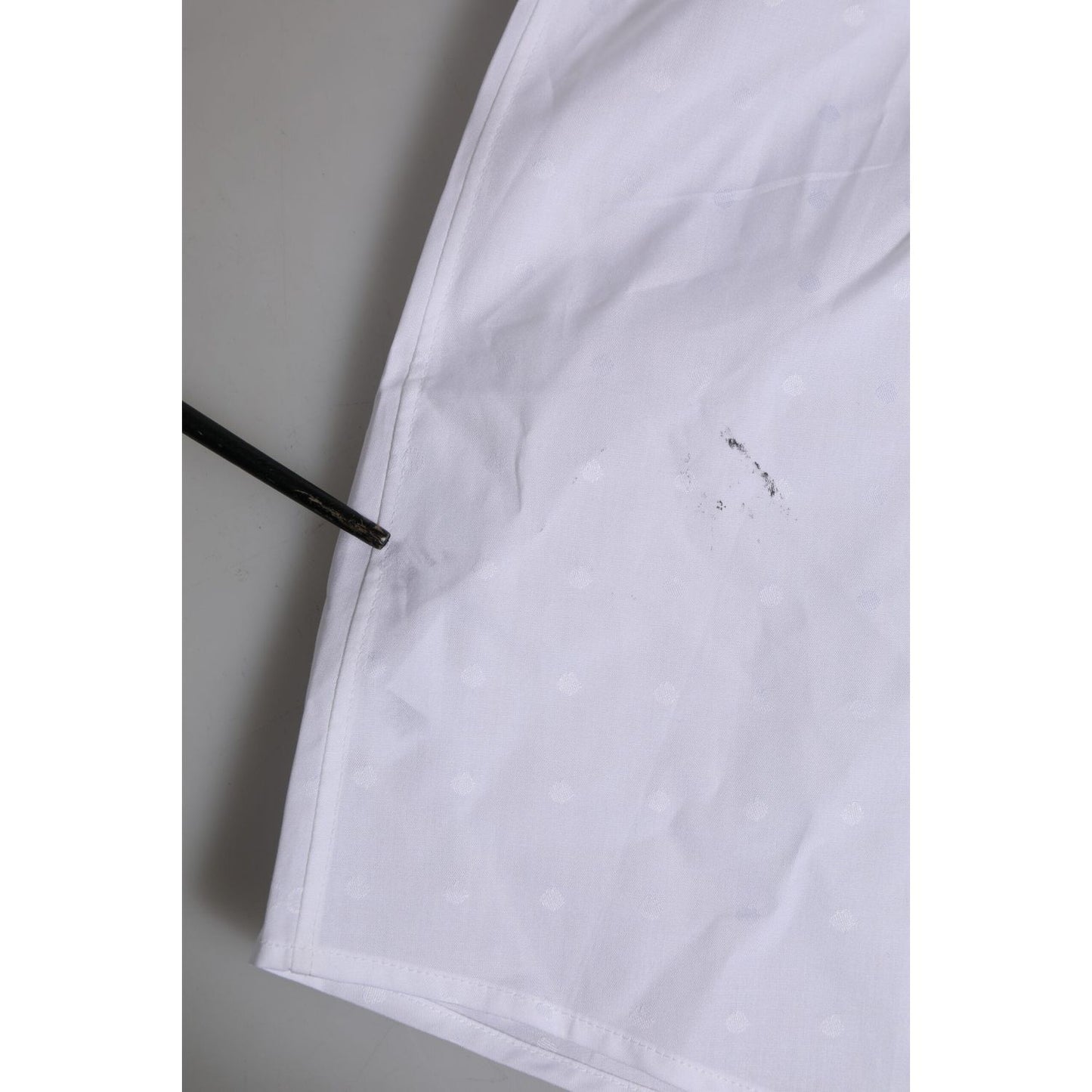 Dolce & Gabbana White Cotton GOLD Long Sleeves Formal Shirt