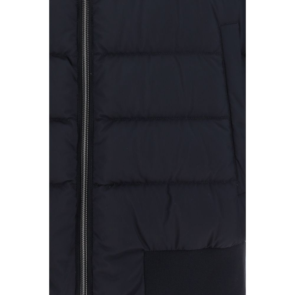 Herno Black Polyamide Bomber