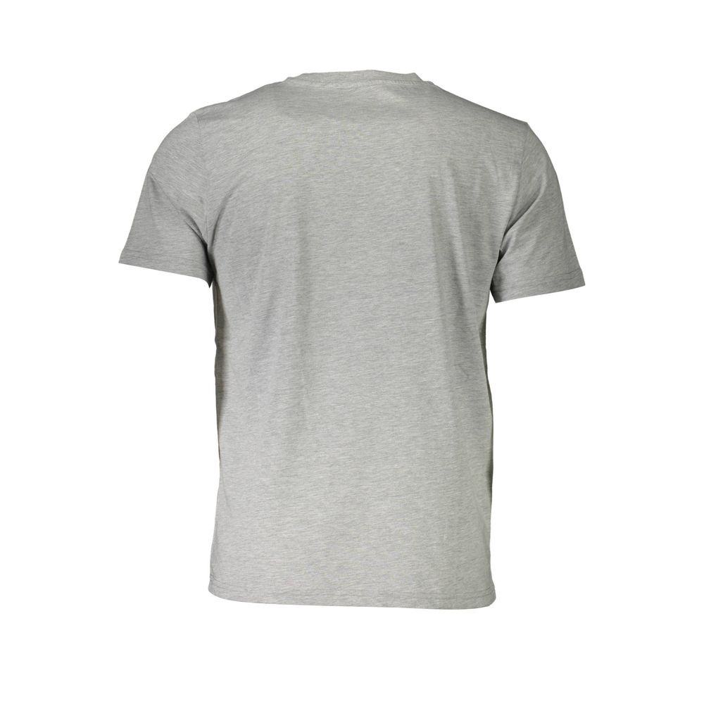 Back view of North Sails Brown Cotton Men T-Shirt showcasing casual style and comfort in premium cotton.