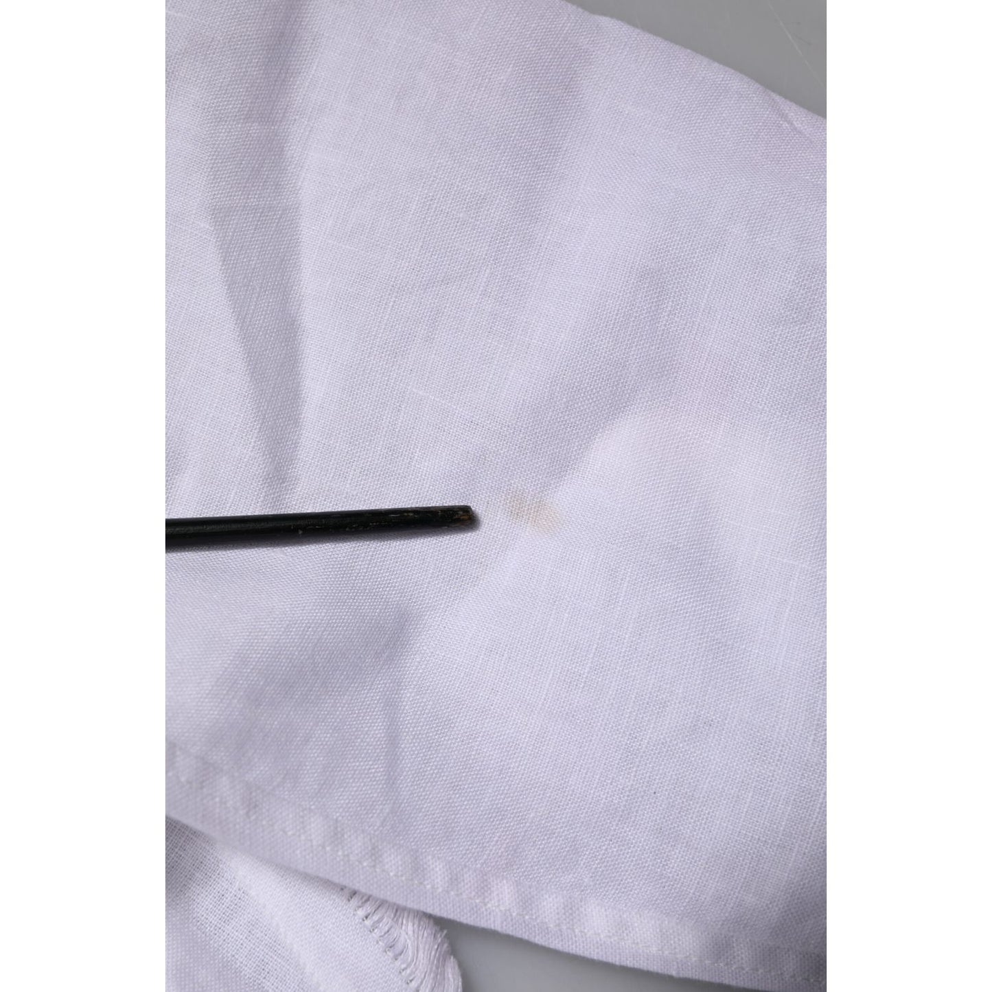 Dolce & Gabbana White Linen Long Sleeves Casual Men Shirt