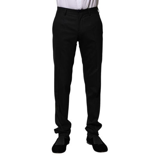 Dolce & Gabbana Black Wool Formal Dress Pants