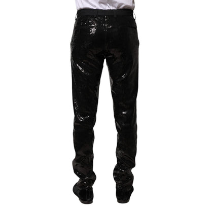 Dolce & Gabbana Black Sequined Embellishment Pants