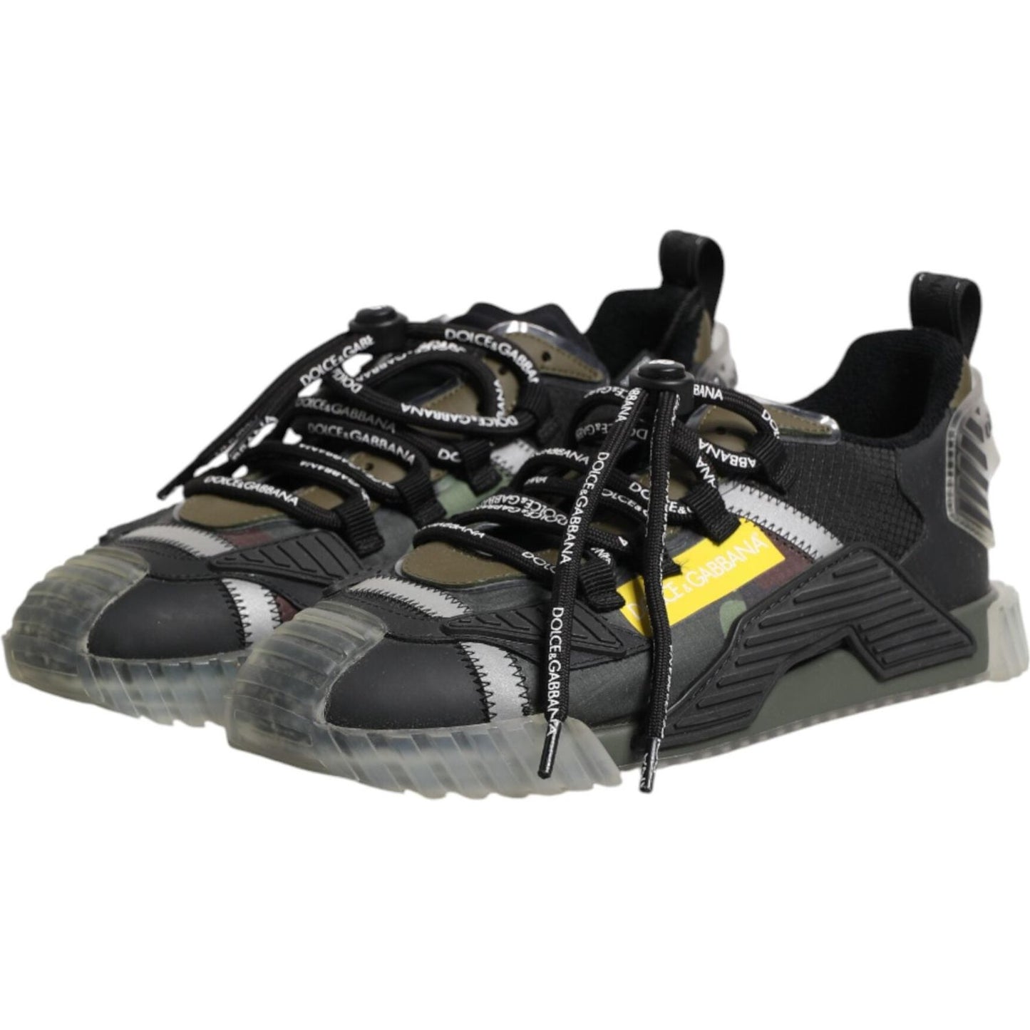 Dolce & Gabbana Multicolor Lace Up Low Top NS1 Sneakers Shoes MV7412-39