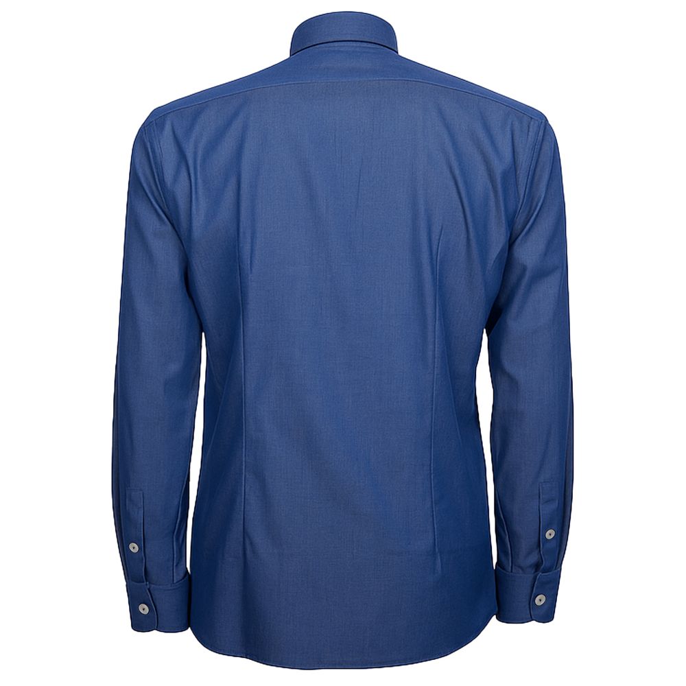 Made in Italy Blue Cotton Shirt