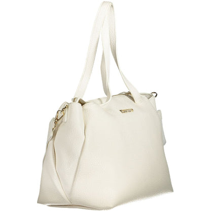 Mario Valentino White Polyethylene Women Handbag with adjustable strap and chic design