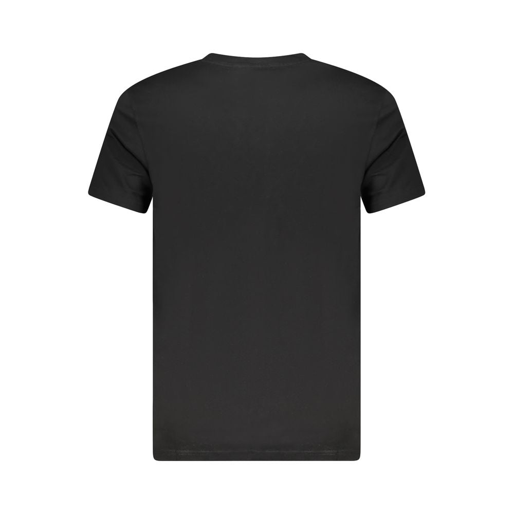 Cavalli Class Black Cotton Men T-Shirt CA-36637-XXL