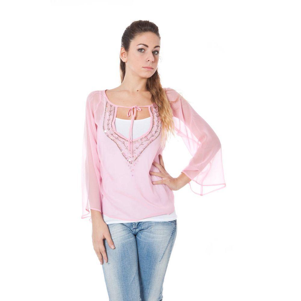 Phard Pink Silk Women T-Shirt PH-37729-S