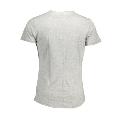 Back view of a Tommy Hilfiger Brown Cotton Men T-Shirt, showcasing short sleeves and soft fabric.