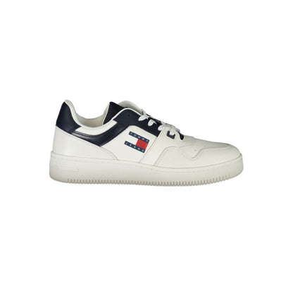 Tommy Hilfiger Blue Leather Men Sneaker with logo and comfort insole.