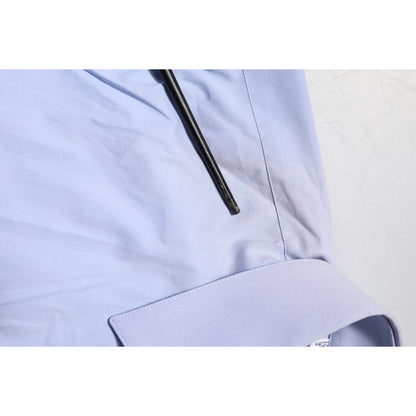 Dolce & Gabbana Blue Cotton SICILIA Long Sleeves Dress Shirt