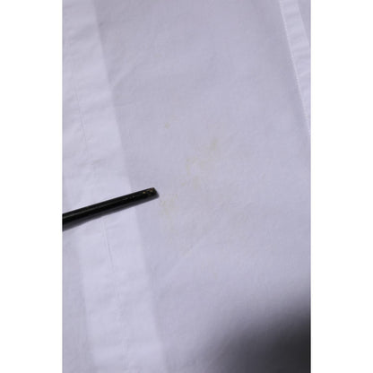 Dolce & Gabbana White Cotton GOLD Long Sleeves Dress Shirt