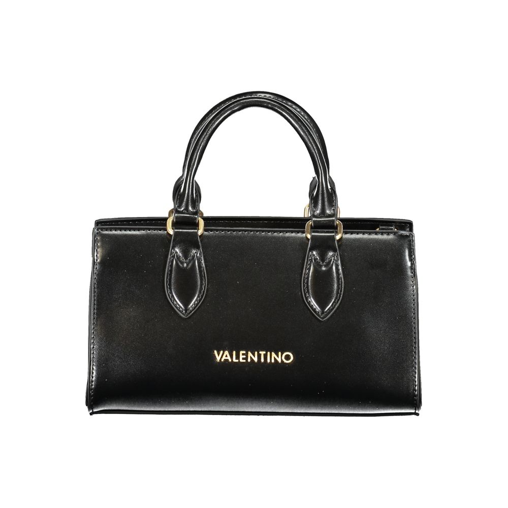 Mario Valentino Black Polyethylene Women Handbag with dual handles and logo