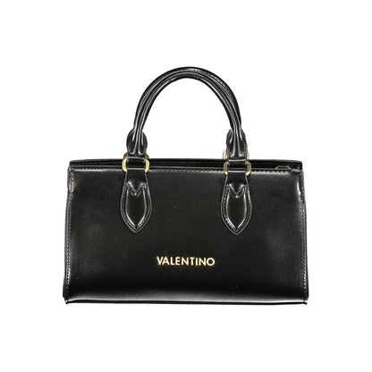 Mario Valentino Black Polyethylene Women Handbag with dual handles and logo