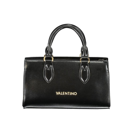 Mario Valentino Black Polyethylene Women Handbag with dual handles and logo