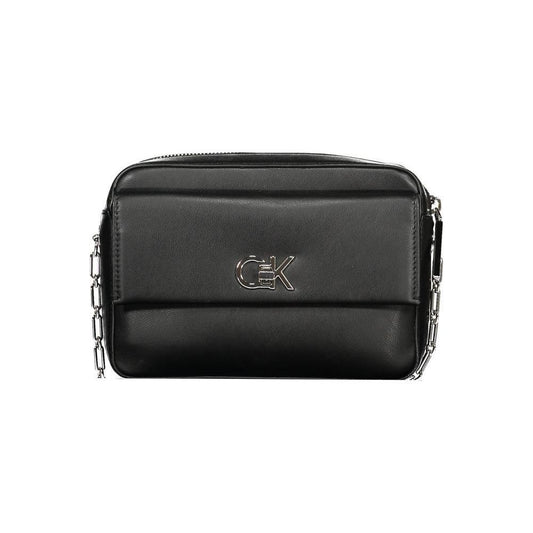 Calvin Klein Black Polyester Women Handbag CA-36308