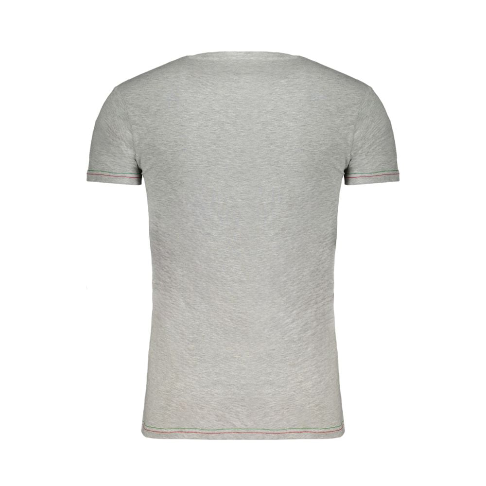 Back view of Aeronautica Militare Brown Cotton Men T-Shirt showcasing premium cotton and elastane blend.