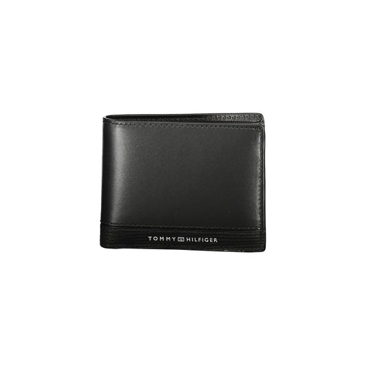 Tommy Hilfiger Black Leather Men Wallet TO-36336