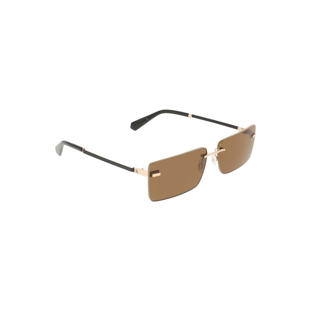 Calvin Klein Beige Metal Women Sunglass
