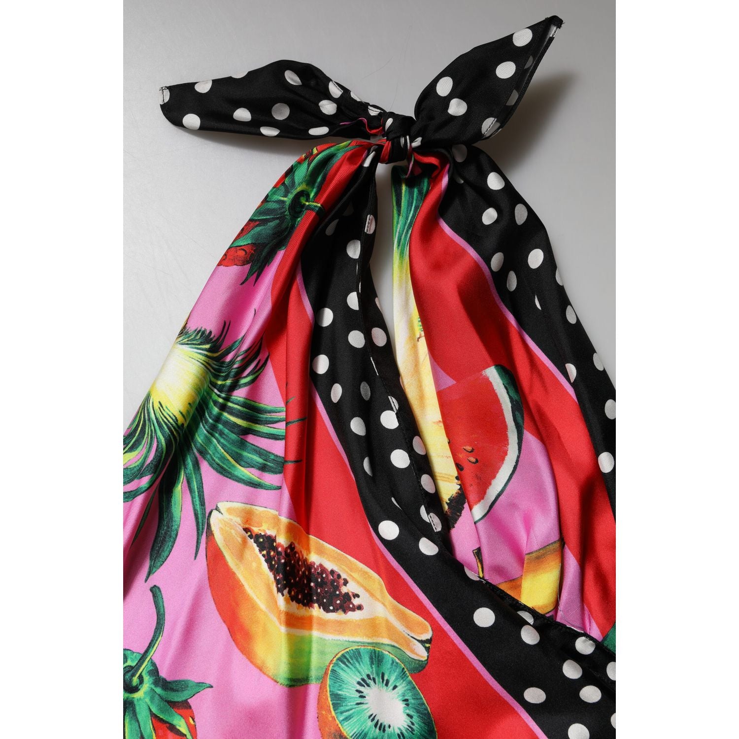 Dolce & Gabbana Multicolor Halter Party Evening Cropped Top