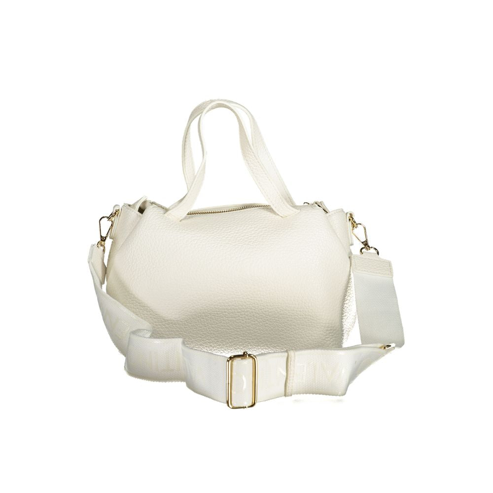 Mario Valentino White Polyethylene Handbag with removable strap and internal pockets