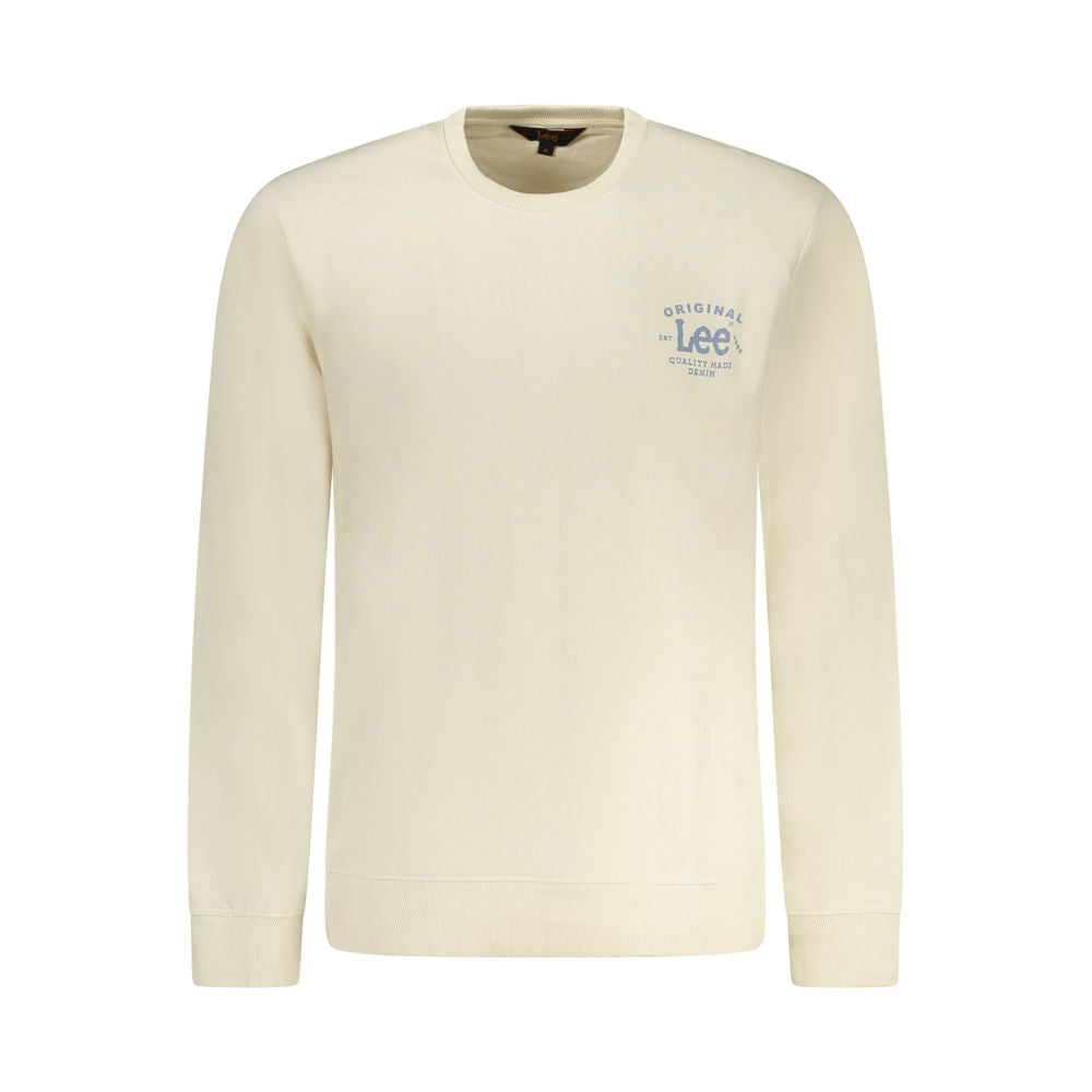 Lee Beige Cotton Men Sweatshirt