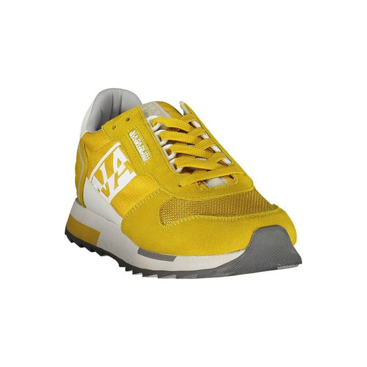 Napapijri Yellow Leather Men Sneaker NA-36847-EU40/US7