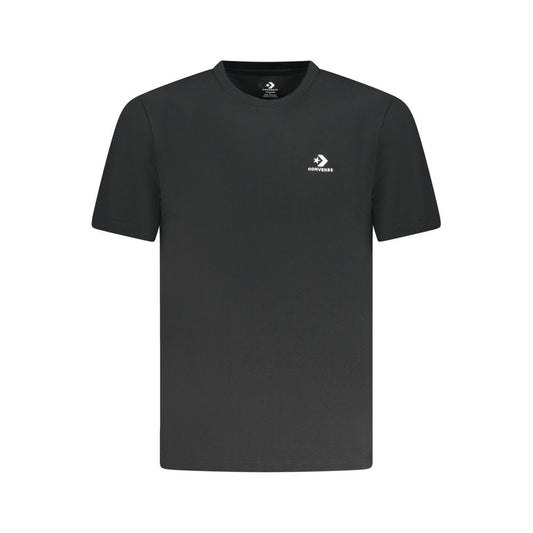 Converse Black Cotton Men T-Shirt CO-38356-S