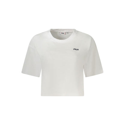 Fila White Organic Cotton Women T-Shirt