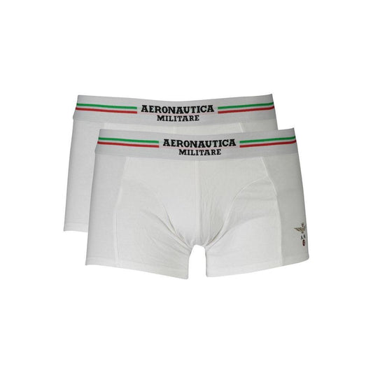 Aeronautica Militare White Cotton Men Boxer