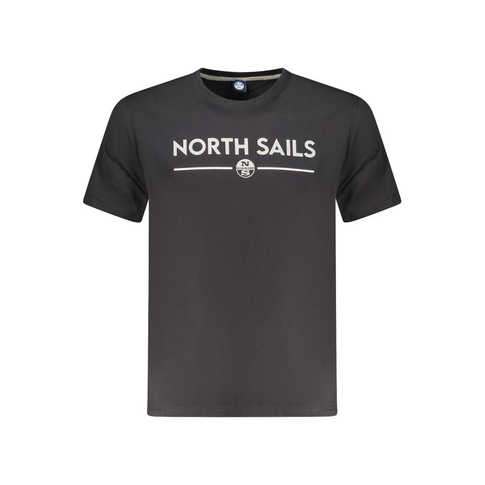 Alt Tag: North Sails Black Cotton Men T-Shirt with logo and print design
