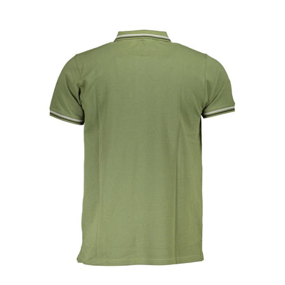 Cavalli Class Green Cotton Men Polo Shirt