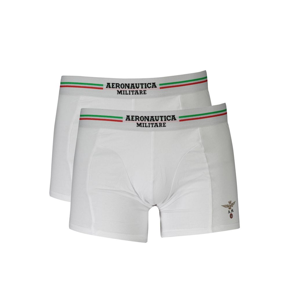 Aeronautica Militare White Cotton Men Boxer