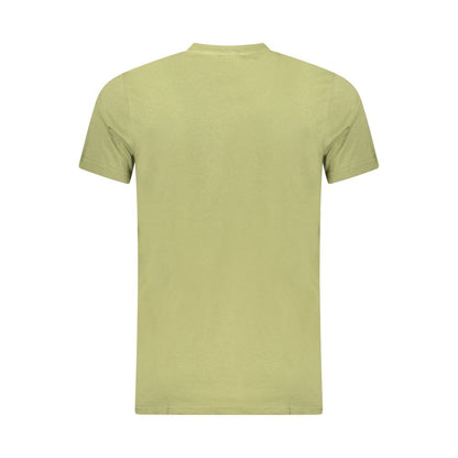 Cavalli Class Green Cotton Men T-Shirt
