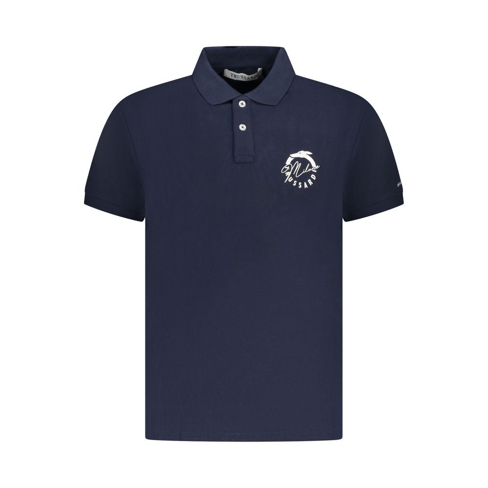 Trussardi Blue Cotton Polo Shirt