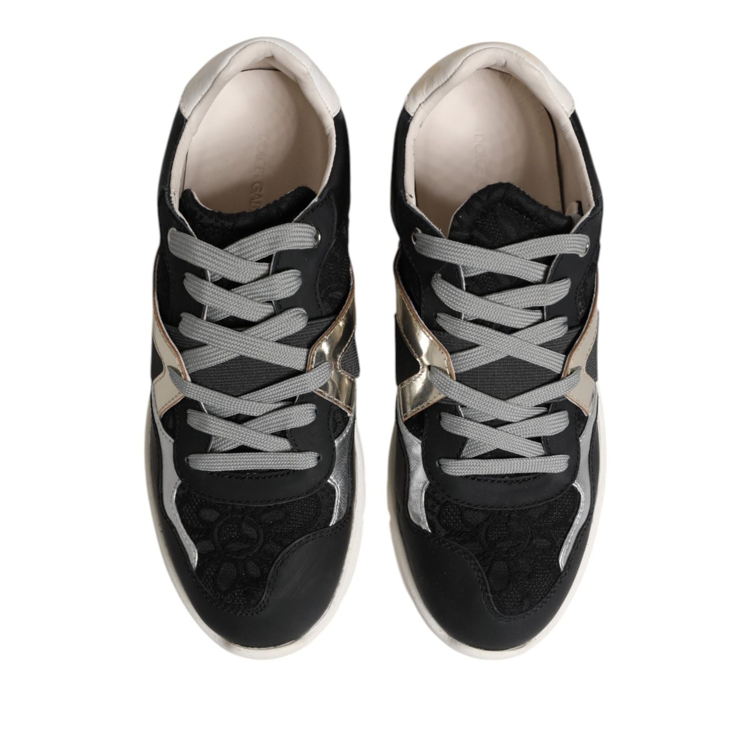 Dolce & Gabbana Multicolor Suede Low Top Men Sneaker Shoes