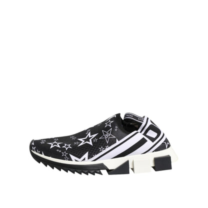 Dolce & Gabbana Black White Sorrento Low Top Sneakers Shoes