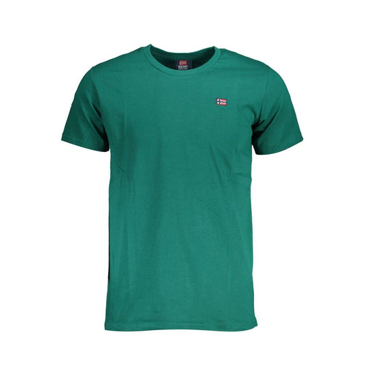 Norway 1963 Green Cotton Men T-Shirt with crew neck and subtle logo