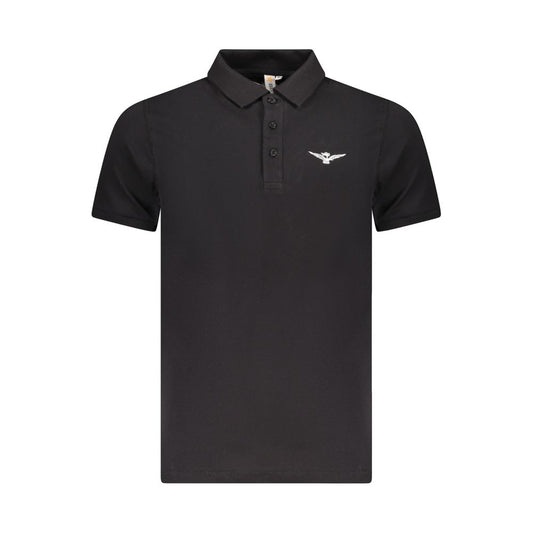 Accademia Militare Black Cotton Polo Shirt AC-36552-S