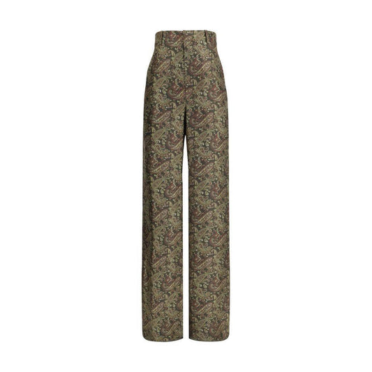 Saint Laurent Paisley patterned silk Pants SA-820232Y6K901355-IT38 | S