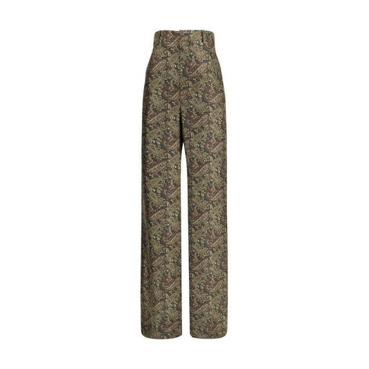 Saint Laurent Paisley patterned silk Pants SA-820232Y6K901355-IT38 | S