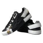 Dolce & Gabbana Black Leather Low Top Sneakers Portofino Shoes MV5361-44