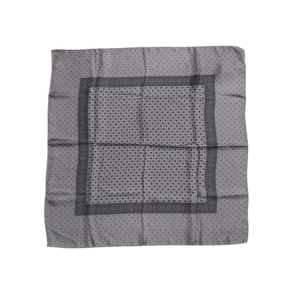 Dolce & Gabbana Gray Polka Dot Silk Square Men Foulard Scarf