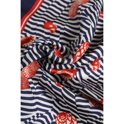 Dolce & Gabbana Multicolor Seashells Square Men Foulard Scarf