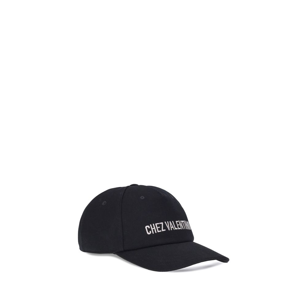 Valentino Garavani Black Cotton Cap (Baseball Hat)